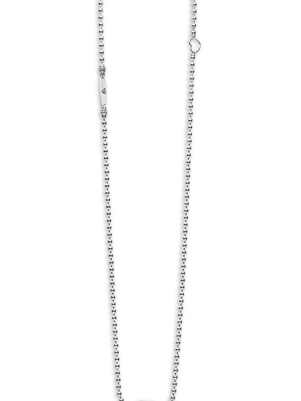 LAGOS Sterling Silver Interlocking Caviar Necklace with Diamond Accents - Picture 3 of 4